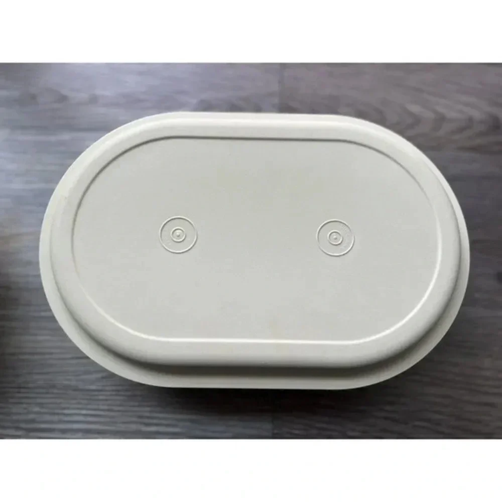 Vintage Tupperware 3 Piece Set #1328-8 Oval Hot/Cold Oval‎ Storage Container